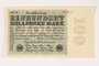 Weimar Germany Reichsbanknote, 100 million mark