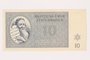 Theresienstadt ghetto-labor camp scrip, 10 kronen, owned by a former Czech Jewish inmate