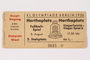 1936 Olympic event admission ticket