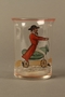 Drinking glass with caricature a Jew on his hobby-horse, Old Clothes