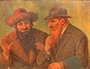Painting of two Jewish men deep in conversation