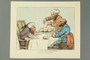 Rowlandson etching of hypocritcal Jewish men eating pork
