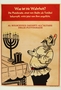 Poster with a caricature of Stalin praying to a menorah and top hat