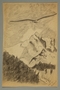 Drawing of a mountain landscape