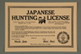 American anti-Japanese "hunting license"