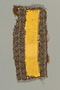 Yellow, rectangular patch on cloth backing worn by a German Jewish woman in a concentration camp