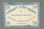 Deggendorf displaced persons camp scrip, 25 cents, acquired by a US soldier
