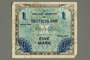Allied Military, 1 mark note, acquired by American soldier assigned to Nuremberg Trials