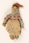 Yarn doll, bag, and scrap of money found in a liberated camp by US soldier