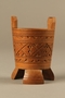 Hand carved miniature wooden bucket owned by a Yugoslavian family