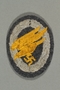 Luftwaffe paratrooper badge with a yellow eagle acquired by a German Jewish refugee in the British army