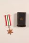 Italy Star 1943-1945 medal, ribbon, and box awarded to a Jewish soldier, 2nd Polish Corps