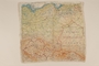 2-sided silk escape map of Central/ East Europe owned by Jewish soldier, 2nd Polish Corps