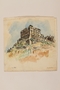 Watercolor of Monte Cassino abbey ruins by a young Jewish soldier, 2nd Polish Corps