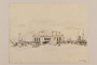 Pencil drawing of the city of Naples coastline by a Jewish soldier, 2nd Polish Corps