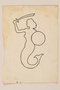 Drawing of the Warsaw Mermaid, emblem of Warsaw, and of the 2nd Polish Corps by a Jewish soldier