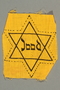 Uncut factory-printed Star of David badge acquired by a Jewish person in the Netherlands