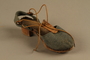Women’s blue cloth and wood sandals worn by an American internee