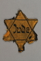Factory-printed Star of David badge printed with Jude, worn by a German Jewish prisoner