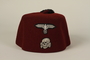 Waffen SS red fez found at Dachau concentration camp after liberation