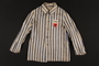 Concentration camp uniform jacket worn by a prisoner