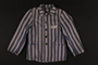 Concentration camp uniform jacket with 55857 patch worn by a Jewish doctor