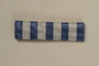 Blue and white striped ribbon bar for a Yugoslavian partisan