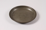 Shallow pewter bowl with etched Hebrew owned by a German Jewish prewar emigre