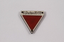 Commemorative red triangle Dachau badge 85173 owned by former inmate