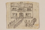 Sketch of a house on the back of a letter sent for a hidden child
