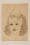 Charcoal portrait of a young girl created by a hidden child