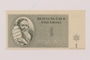 Theresienstadt ghetto-labor camp scrip, 1 krone note