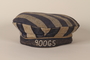 Concentration camp uniform cap with 90065 worn by a Polish Jewish inmate