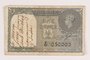 British India, one rupee note, inscribed and acquired by a US soldier