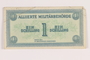 Allied Military Authority currency, 1 schilling, for use in Austria, acquired by a US soldier
