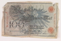 Imperial Germany Reichsbanknote, 100 mark, acquired by a US soldier