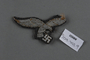 Luftwaffe officer's insignia with embroidered silver wire eagle and swastika acquired by a US soldier
