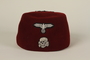 Waffen SS red fez acquired by a US soldier in Germany