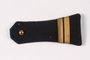 Pair of dark blue shoulder boards with gold bars