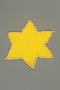 Yellow cloth Star of David badge worn by a Jewish boy in Budapest