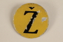 Star of David badge with a Z for Jew worn by a Yugoslavian Jewish woman