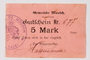 Moosch (Alsace), France, 5 mark currency exchange coupon nr. 377