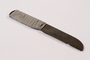 Handmade metal knife used by a concentration camp inmate saved by getting on Schindler's list