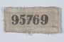 Prisoner ID badge number 95769 worn by a German Jewish man
