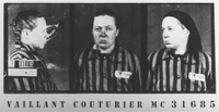 Mug shot of female Auschwitz prisoner marie Claude Vaillant Couturier
Communist female prisoner testifies at Nuremberg Trial

Click to enlarge
