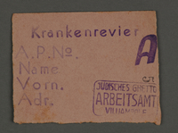 1995.89.137 front
Work permit from the Kovno ghetto

Click to enlarge