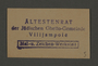 Ink stamp impression of the Graphics Workshop of the Ältestenrat in the Kovno ghetto