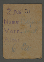 1995.89.210 front
Identification document issued by an administrative department of the Kovno ghetto

Click to enlarge