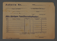 1995.89.264 front
Personal identification document from the Kovno ghetto which identifies a worker and his/her family members and their places of work

Click to enlarge
