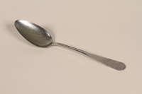1989.303.22 front
Metal tablespoon used by a Jewish Czech concentratiopn camp inmate

Click to enlarge